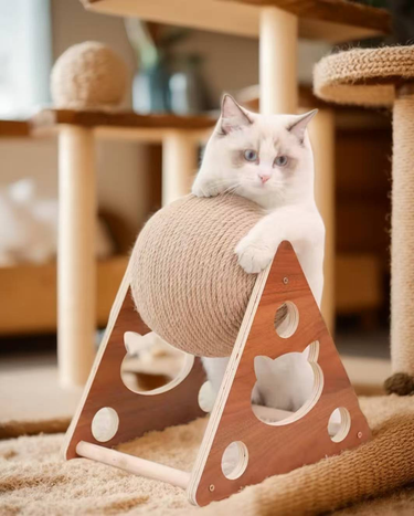 Cat Sisal Ball Triangle Self Fun, Wear-resistant, Shavings Resistant, Scratch Relieving, Toy Climbing Frame_voghion.com