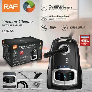 RAF EU Standard Handheld Vacuum Cleaner, Digital Electronic Display High Power Portable Strong Suction Cleaner_voghion.com