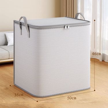 Striped Non Woven Double Handle Large Capacity Quilt Dust Bag Luggage Moving Packing Bag Clothes Finishing Bag_voghion.com