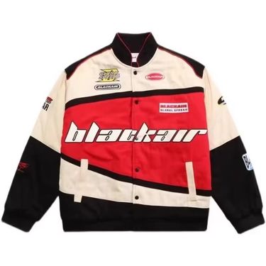 New Hip Hop Racing Suit Embroidered Motorcycle Baseball Jacket Jacket For Men_voghion.com