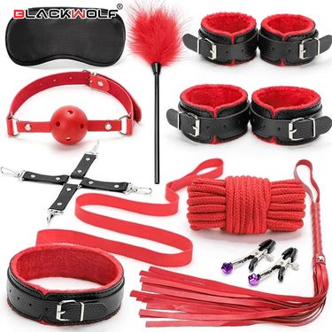 10 Pcs/set, Leather BDSM, Binding, Set, Restraint Adults, Sex Toys For Couples, Woman, Slave, SM Game, Sexy Erotic Toys,_voghion.com