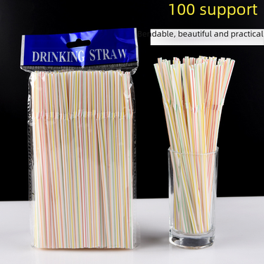 Creative Lengthened Flexible Pregnant Women Juice Drink Milk Tea Straw Disposable Color Elbow Plastic Wholesale_voghion.com