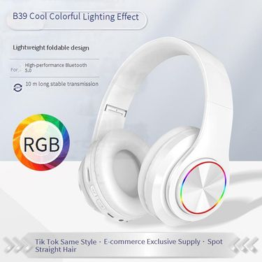 Soyto B39 Wireless LED Bluetooth Headphones With Deep Bass, Foldable Design, Built-in Microphone, And TF Card Slot – Red_voghion.com