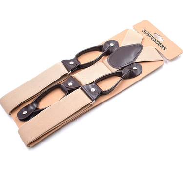Unisex Y-shaped 6-clip elastic suspenders for men suspenders_voghion.com