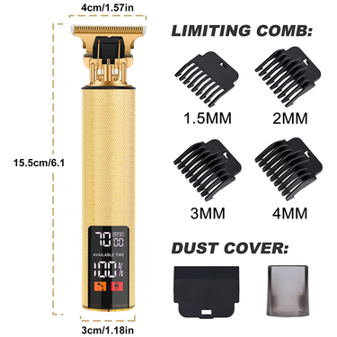 Electric Barber T9 Upgraded LCD Rechargeable Retro Oil Head Carving Electric Push Shear Pubic Hair Clipper Machine For Women_voghion.com