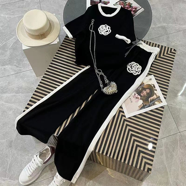 Women's Clothing New Summer Fashion Design Niche Light Mature Style Slimming Two-Piece Set_mkmklike.com