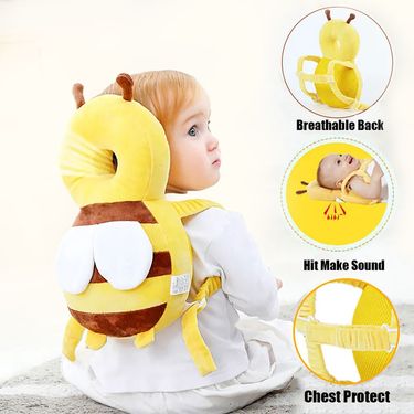 Head Back Protector Baby Protect Pillow Learn Walk Head Protector Cushion Anti Fall Backward Cap Carry Cartoon Kids Safe Bibi_voghion.com