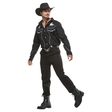 Western Cowboy Shirt Costume For Halloween, Bar Parties, Professional Themed Events, Men's Dramatic Attire_voghion.com