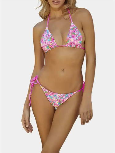 Sexy Bikini Fun Printed Split Swimsuit_voghion.com