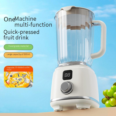 Portable Juicer Blender For Fruits & Smoothies, 600mL High-Speed USB Rechargeable With 5 Blades, BPA-Free Glass Cup, Ideal For Home_voghion.com