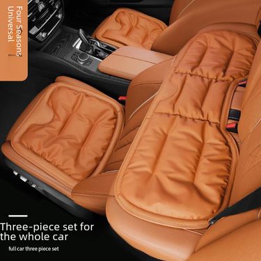 Car seat cushion anti-fouling leather winter single-piece Mercedes-Benz Audi car special rear row integrated three-piece seat cushion_voghion.com