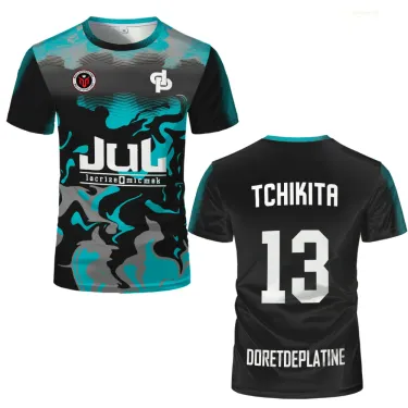 New Summer Maillot JUL Jersey Tchikita Youth Breathable Quick Dry Training Football T-shirt Men And Women Fashion Sports Tees_voghion.com