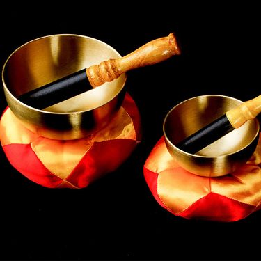 Nepal Singing Bowl Handmade Bowl Hand-Hammered Tibetan Singing Bowl Set - Stress Relief, Chakra Balancing & Meditation Tool_voghion.com