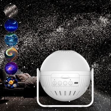 LED Star Projector Night Light 6 in 1 Planetarium Projectionr Galaxy Starry Sky Projector Lamp USB Rotating Night Lights 우주 무드등_voghion.com