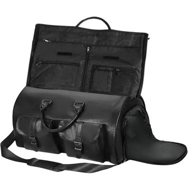 Fashionable large capacity luggage bag travel bag waterproof leather weekend bag portable large tote bag suitable for men_voghion.com