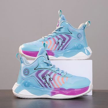 Big Kids Boys Squeaky Professional Breathable Training Children's Basketball Sports Shoes_voghion.com