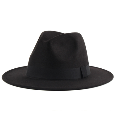 Autumn and winter unisex couple's woolen hat British fashion imitation felt jazz hat black top hat gentleman's hat_voghion.com