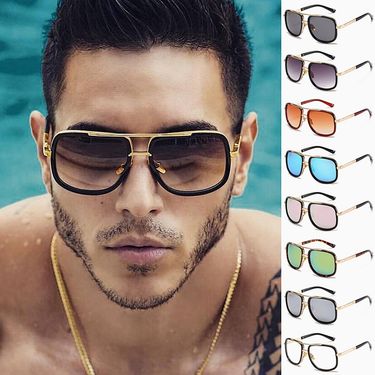 VOOTHOST New Fashion Cool Men Driving Glasses Goggle Summer Style Gradient Brown Sunglasses Vintage Pilot Sun Glasses UV400 Oculos De Sol F0075_voghion.com