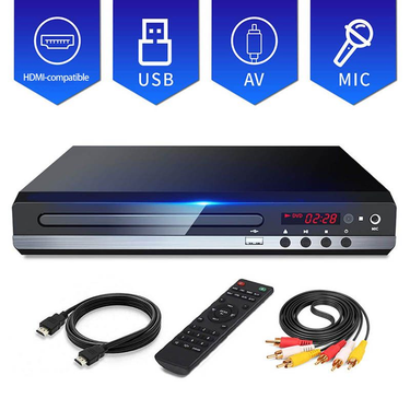 Hitech DVD HD-compatible 2.1 Stereo Sound Effect AV Output Plug Play VCD CD Disc Media Player Video Accessories_voghion.com