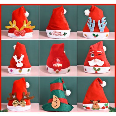 New Printed Santa Claus Thickened Children's Mini Christmas Pet Hat_voghion.com