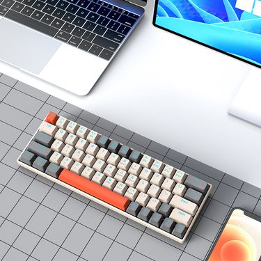 NEW T60 Mechanical Blue Switch 63 Key USB Wired Gaming Keyboard With 18 RGB Lights Effect For Desktop PC Gamer_voghion.com