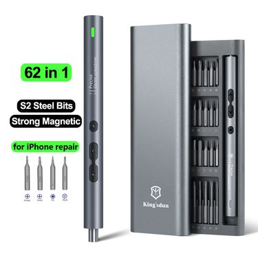 62/6 in 1 Electric Screwdriver Set Precision Handle Portable Power Tool Kits Wireless Cordless Small Bits for Phone Watch Repair_voghion.com