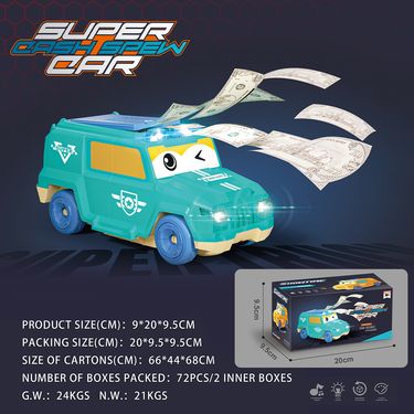 Creative Banknotes Spray Money Car Car Model Children's Car Novelty Lights Electric Toys_voghion.com