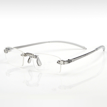 Zhuoxinder Men Women Lightweight Clear Rimless Resin Reading Glasses +1.00 to +4.00-1_voghion.com