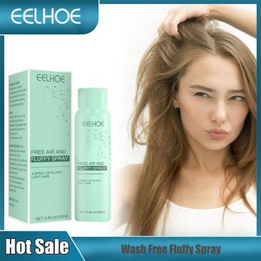 Fluffy Volumizing Hair Spray Dry Shampoo For Hair Refreshing Oil Control No Wash Shampoo Free Air and Fluffy Spray 100ml_voghion.com