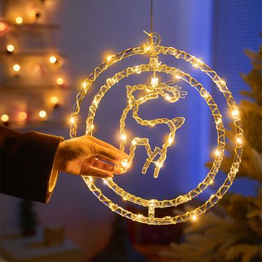 8-in-1 Christmas LED String Lights With Remote Control – 12 Festive Patterns (Snowflakes, Trees, Stars & More) For Indoor Holiday Decorations"_voghion.com