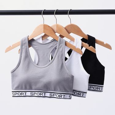 Women's Clothing Sports Bra High Strength Shockproof Outdoor Running Fitness Gathered Shaping No Steel Ring Letter Vest Beautiful Back Bra_voghion.com
