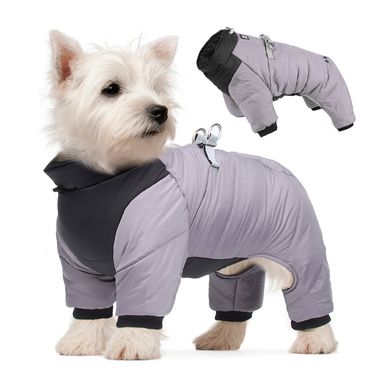 New dog clothes autumn and winter reflective waterproof puppy clothes thickened dog four-legged pet cotton-padded jacket wholesale_viptrois.com