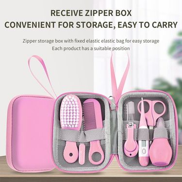 8 PCS Child Care Cleaning Set Nail Clippers Comb Massage Soft Bristle Brush Set Kit_voghion.com