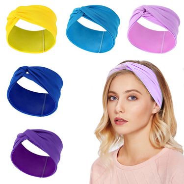 wide brimmed headbands, knotted cross headbands, two color knot headbands, crown headdresses, hair accessories_voghion.com