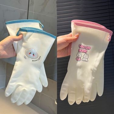 Kitchen Special Cartoon Durable Cleaning Brush Bowl Pot Housework Cute Dishwashing Gloves_voghion.com