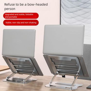 Metal Laptop Multi-Functional Height Adjustable Storage Rack Portable Base Foldable Cooling Stand_voghion.com