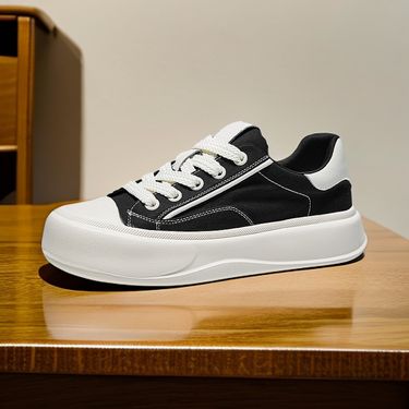 2025 Spring New Fashion Soft Bottom Wear Men's Casual Trend Versatile Youth Lace-up Canvas Shoes_voghion.com