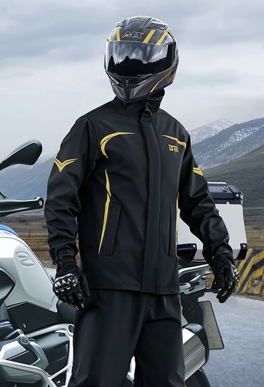 24h Heavy Protection - Motorcycle Raincoat For Riding, Men's Two-Piece Set, Rider Electric Scooter Rain Poncho_voghion.com
