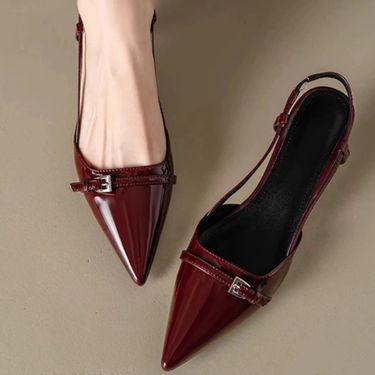 Pointed Toe Sandals Elegant Socialite French Style High Heels Women Thin Heel Dress One Strap Small Fragrance Shallow_voghion.com