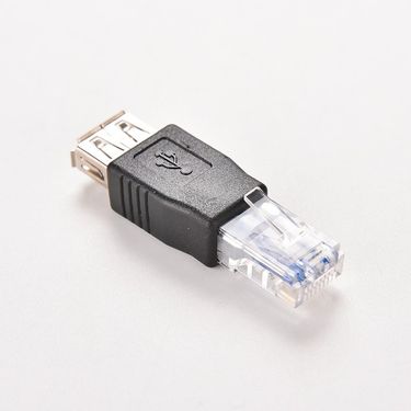 5PCS Crystal Head USB Type A Female to RJ45 Ethernet Adapter Router Connector Plug Socket PC Laptop LAN Network Cable Converter_voghion.com