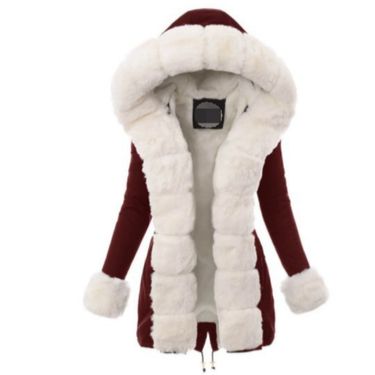 Women's Clothing popular cotton winter women's warm jacket hooded coat fur collar cotton coat _voghion.com