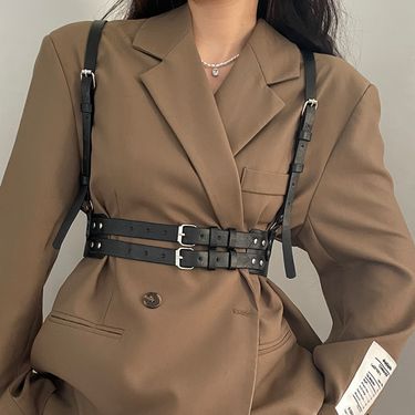 Punk Haruku Suspender Belt For Women, Camisole Belt, Functional Style Outer Wear, Waist Vest Suspenders_voghion.com