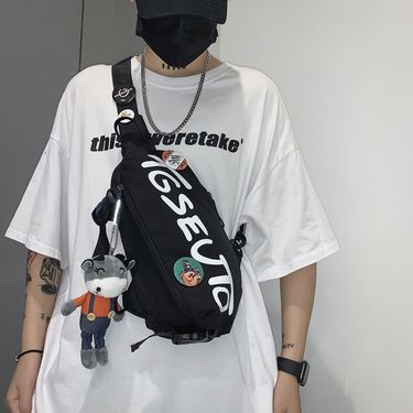 Chest Ins Trendy Brand Sports Casual Men's Waist Student Shoulder Fashion Small Crossbody Bag_voghion.com