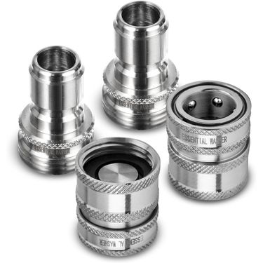 2 3 Stainless Check Quick 2 Set Pack Hose 4 WASHER ESSENTIAL Steel Valve Garden Plug Connect With_voghion.com