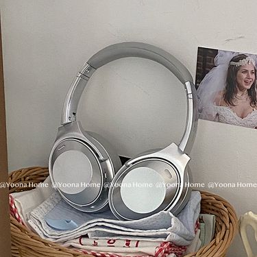 Bloggers Same Style Bluetooth 5.3 Version Domestic Customs OEM High Sound Quality Stereo FM Retro Headset ~_voghion.com