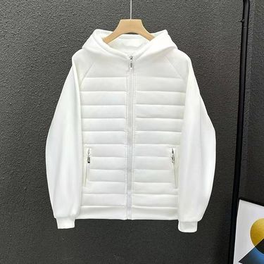 Trendy Couple's Winter Jacket - Unisex Oversized Hooded Coat With Color Block Design, Warm & Stylish For Daily Wear_voghion.com
