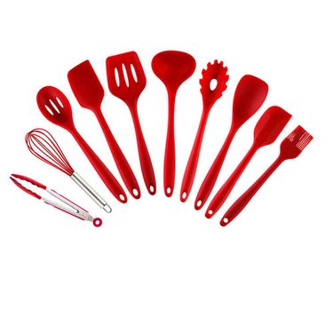 1Set Of Silicone High Temperature Resistant Non-Stick Kitchen Cooking Tool Spatula Ladle Egg Beater Spoon Kitchen Cookware_voghion.com