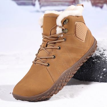 Men's Wide Fit Snow Boots Winter Thermal Insulated Waterproof Slip-Resistant High-Top Outdoor Shoes With Faux Fur Lining_voghion.com