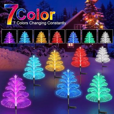 Solar Jellyfish Garden Lights - IP65 Waterproof Fiber Optic Decor, 7-Color Changing LED CE Certified For Outdoor Decoration_voghion.com