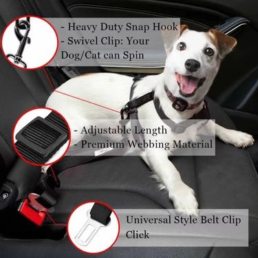 Adjustable Car Seat Belt For Dogs Tongyue By PawParty Store_voghion.com